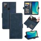 For ZTE Blade A7S 2020 Dual-side Magnetic Buckle Horizontal Flip Leather Case with Holder & Card Slots & Wallet(Dark Blue) - 1