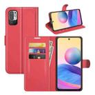 For Xiaomi Redmi Note 10 5G Litchi Texture Horizontal Flip Protective Case with Holder & Card Slots & Wallet(Red) - 1