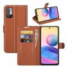 For Xiaomi Redmi Note 10 5G Litchi Texture Horizontal Flip Protective Case with Holder & Card Slots & Wallet(Brown) - 1
