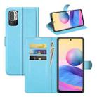 For Xiaomi Redmi Note 10 5G Litchi Texture Horizontal Flip Protective Case with Holder & Card Slots & Wallet(Blue) - 1
