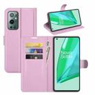 For OnePlus 9 Pro Litchi Texture Horizontal Flip Protective Case with Holder & Card Slots & Wallet(Pink) - 1