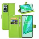 For OnePlus 9 Pro Litchi Texture Horizontal Flip Protective Case with Holder & Card Slots & Wallet(Green) - 1