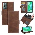 For OnePlus 9 Pro Dual-side Magnetic Buckle Horizontal Flip Leather Case with Holder & Card Slots & Wallet(Brown) - 1