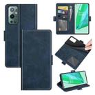 For OnePlus 9 Pro Dual-side Magnetic Buckle Horizontal Flip Leather Case with Holder & Card Slots & Wallet(Dark Blue) - 1