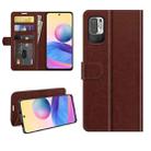 For Xiaomi Redmi Note 10 5G R64 Texture Single Horizontal Flip Protective Case with Holder & Card Slots & Wallet& Photo Frame(Brown) - 1