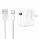 12W USB Charger + USB to 8 Pin Data Cable for iPad / iPhone / iPod Series, US Plug - 1