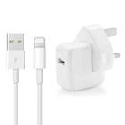 12W USB Charger + USB to 8 Pin Data Cable for iPad / iPhone / iPod Series, UK Plug - 1