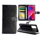 For OPPO A54 4G Crazy Horse Texture Leather Horizontal Flip Protective Case with Holder & Card Slots & Wallet & Photo Frame(Black) - 1