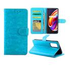 For OPPO Realme X7 Pro Crazy Horse Texture Leather Horizontal Flip Protective Case with Holder & Card Slots & Wallet & Photo Frame(Baby Blue) - 1