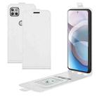 For Motorola Moto One 5G Ace R64 Texture Single Vertical Flip Leather Protective Case with Card Slots & Photo Frame(White) - 1