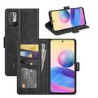 For Xiaomi Redmi Note 10 5G Dual-side Magnetic Buckle Horizontal Flip Leather Case with Holder & Card Slots & Wallet(Black) - 1