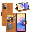 For Xiaomi Redmi Note 10 5G Dual-side Magnetic Buckle Horizontal Flip Leather Case with Holder & Card Slots & Wallet(Yellow) - 1