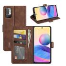 For Xiaomi Redmi Note 10 5G Dual-side Magnetic Buckle Horizontal Flip Leather Case with Holder & Card Slots & Wallet(Brown) - 1