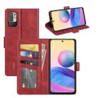 For Xiaomi Redmi Note 10 5G Dual-side Magnetic Buckle Horizontal Flip Leather Case with Holder & Card Slots & Wallet(Red) - 1