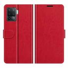 For OPPO A94 4G / F19 Pro / Reno5 Lite R64 Texture Single Horizontal Flip Protective Case with Holder & Card Slots & Wallet& Photo Frame(Red) - 2