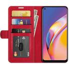 For OPPO A94 4G / F19 Pro / Reno5 Lite R64 Texture Single Horizontal Flip Protective Case with Holder & Card Slots & Wallet& Photo Frame(Red) - 3