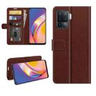 For OPPO A94 4G / F19 Pro / Reno5 Lite R64 Texture Single Horizontal Flip Protective Case with Holder & Card Slots & Wallet& Photo Frame(Brown) - 1