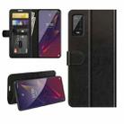 For Wiko Power U20 R64 Texture Single Horizontal Flip Protective Case with Holder & Card Slots & Wallet& Photo Frame(Black) - 1