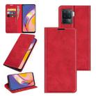 For OPPO A94 4G / F19 Pro / Reno5 Lite Retro-skin Business Magnetic Suction Leather Case with Holder & Card Slots & Wallet(Red) - 1