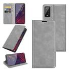 For Wiko Power U20 Retro-skin Business Magnetic Suction Leather Case with Holder & Card Slots & Wallet(Grey) - 1