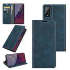 For Wiko Power U20 Retro-skin Business Magnetic Suction Leather Case with Holder & Card Slots & Wallet(Dark Blue) - 1