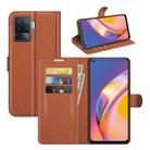 For OPPO A94 4G / F19 Pro / Reno 5 Lite Litchi Texture Horizontal Flip Protective Case with Holder & Card Slots & Wallet(Brown) - 1