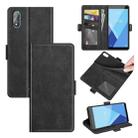 For Wiko Y51 Dual-side Magnetic Buckle Horizontal Flip Leather Case with Holder & Card Slots & Wallet(Black) - 1