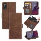 For Wiko Power U20 Dual-side Magnetic Buckle Horizontal Flip Leather Case with Holder & Card Slots & Wallet(Brown) - 1