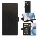 For Motorola Moto One 5G Ace R64 Texture Single Horizontal Flip Protective Case with Holder & Card Slots & Wallet& Photo Frame(Black) - 1