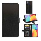 For Alcatel 1L 2021 R64 Texture Single Horizontal Flip Protective Case with Holder & Card Slots & Wallet& Photo Frame(Black) - 1