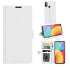 For Alcatel 1L 2021 R64 Texture Single Horizontal Flip Protective Case with Holder & Card Slots & Wallet& Photo Frame(White) - 1