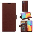 For Alcatel 1L 2021 R64 Texture Single Horizontal Flip Protective Case with Holder & Card Slots & Wallet& Photo Frame(Brown) - 1