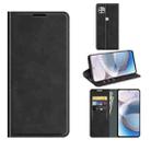 For Motorola Moto One 5G Ace Retro-skin Business Magnetic Suction Leather Case with Holder & Card Slots & Wallet(Black) - 1