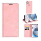 For Motorola Moto One 5G Ace Retro-skin Business Magnetic Suction Leather Case with Holder & Card Slots & Wallet(Pink) - 1