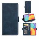 For Alcatel 1L 2021 Dual-side Magnetic Buckle Horizontal Flip Leather Case with Holder & Card Slots & Wallet(Dark Blue) - 1