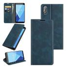 For Wiko Y51 Retro-skin Business Magnetic Suction Leather Case with Holder & Card Slots & Wallet(Dark Blue) - 1