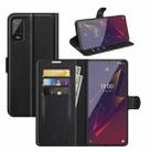 For Wiko Power U20 Litchi Texture Horizontal Flip Protective Case with Holder & Card Slots & Wallet(Black) - 1