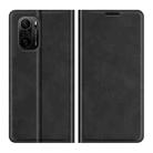 For Xiaomi Redmi K40 Pro / K40 / Poco F3 / Mi 11i Retro-skin Business Magnetic Suction Leather Case with Holder & Card Slots & Wallet(Black) - 2