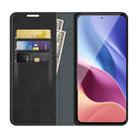 For Xiaomi Redmi K40 Pro / K40 / Poco F3 / Mi 11i Retro-skin Business Magnetic Suction Leather Case with Holder & Card Slots & Wallet(Black) - 3