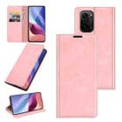 For Xiaomi Redmi K40 Pro / K40 / Poco F3 / Mi 11i Retro-skin Business Magnetic Suction Leather Case with Holder & Card Slots & Wallet(Pink) - 1