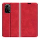 For Xiaomi Redmi K40 Pro / K40 / Poco F3 / Mi 11i Retro-skin Business Magnetic Suction Leather Case with Holder & Card Slots & Wallet(Red) - 2