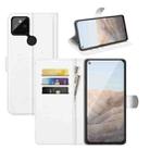 For Google Pixel 5A 5G Litchi Texture Horizontal Flip Protective Case with Holder & Card Slots & Wallet(White) - 1