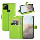 For Google Pixel 5A 5G Litchi Texture Horizontal Flip Protective Case with Holder & Card Slots & Wallet(Green) - 1