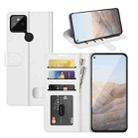 For Google Pixel 5A 5G R64 Texture Single Horizontal Flip Protective Case with Holder & Card Slots & Wallet& Photo Frame(White) - 1