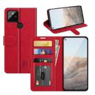 For Google Pixel 5A 5G R64 Texture Single Horizontal Flip Protective Case with Holder & Card Slots & Wallet& Photo Frame(Red) - 1