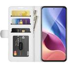 For Xiaomi Redmi K40 Pro / K40 / Poco F3 / Mi 11i R64 Texture Single Horizontal Flip Protective Case with Holder & Card Slots & Wallet& Photo Frame(White) - 3