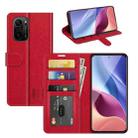 For Xiaomi Redmi K40 Pro / K40 / Poco F3 / Mi 11i R64 Texture Single Horizontal Flip Protective Case with Holder & Card Slots & Wallet& Photo Frame(Red) - 1