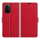 For Xiaomi Redmi K40 Pro / K40 / Poco F3 / Mi 11i R64 Texture Single Horizontal Flip Protective Case with Holder & Card Slots & Wallet& Photo Frame(Red) - 2
