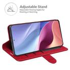 For Xiaomi Redmi K40 Pro / K40 / Poco F3 / Mi 11i R64 Texture Single Horizontal Flip Protective Case with Holder & Card Slots & Wallet& Photo Frame(Red) - 4