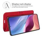 For Xiaomi Redmi K40 Pro / K40 / Poco F3 / Mi 11i R64 Texture Single Horizontal Flip Protective Case with Holder & Card Slots & Wallet& Photo Frame(Red) - 5